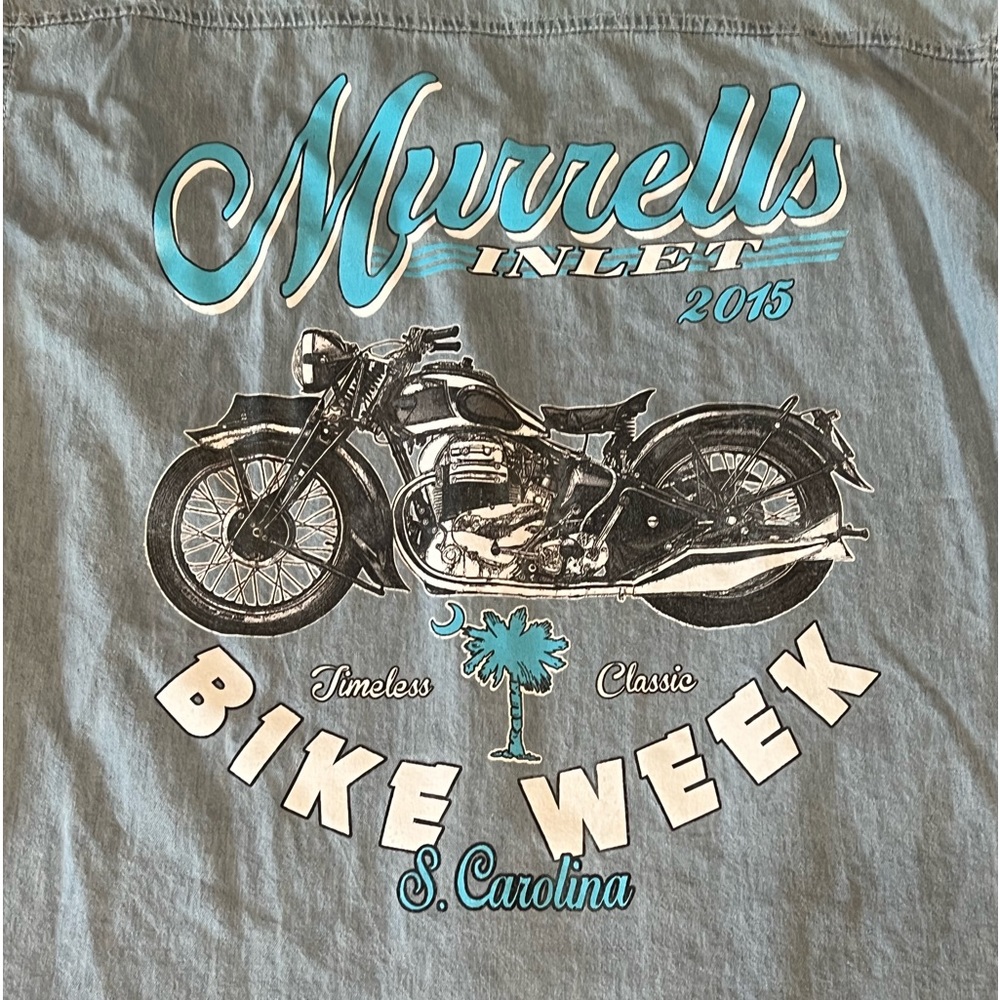Bike Week Sleeveless Button Down Men’s Shirt‎ XXL